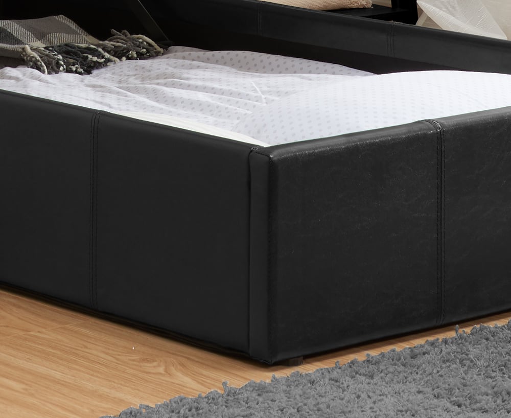 Berlin Ottoman Storage Bed Corner Close Up