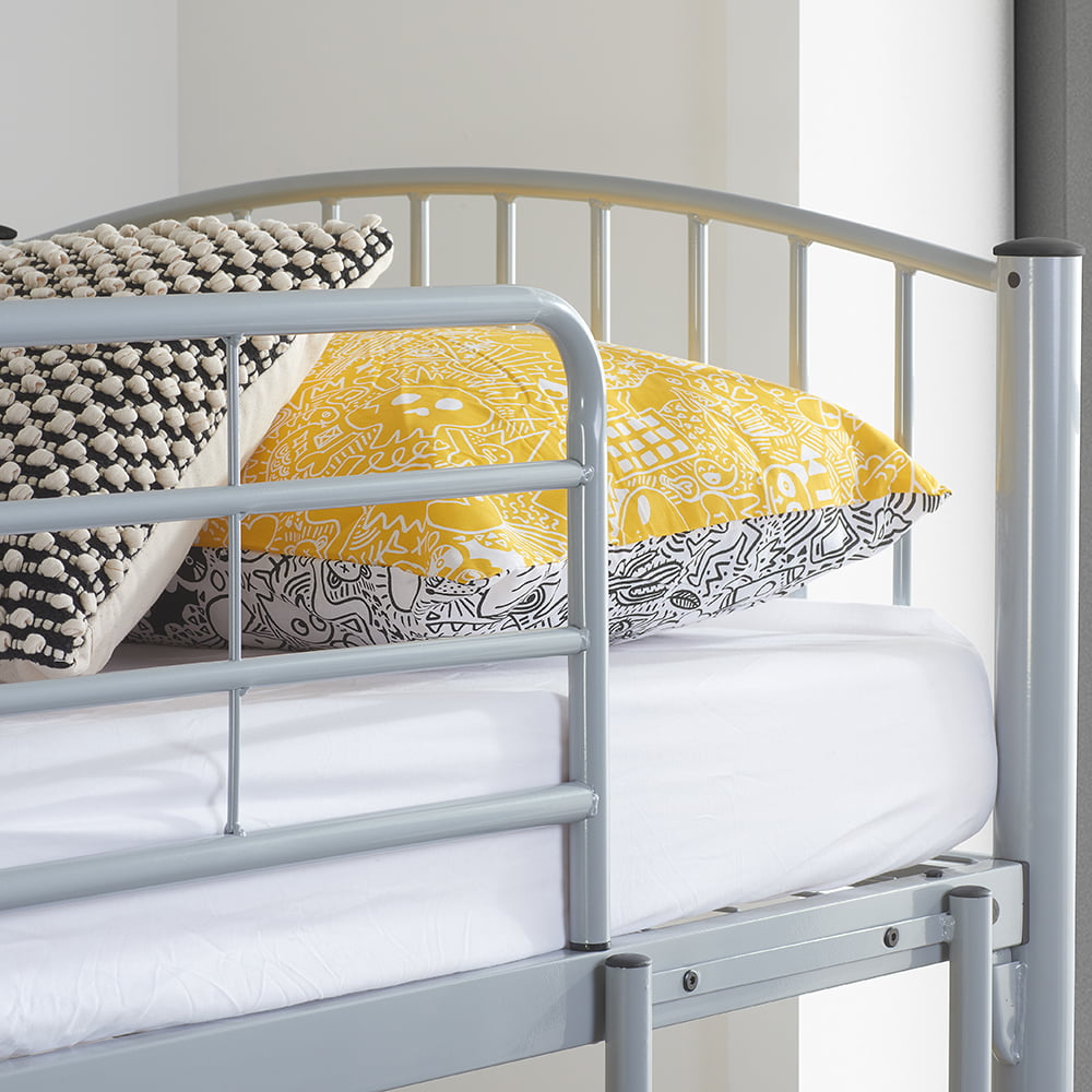 Corfu Silver Metal Bunk Bed Close-Up