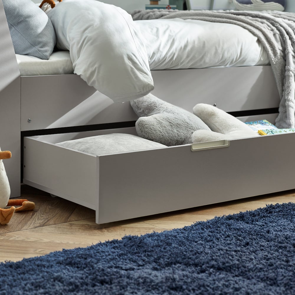 Cyclone Taupe Wooden Storage Day Bed Happy Beds