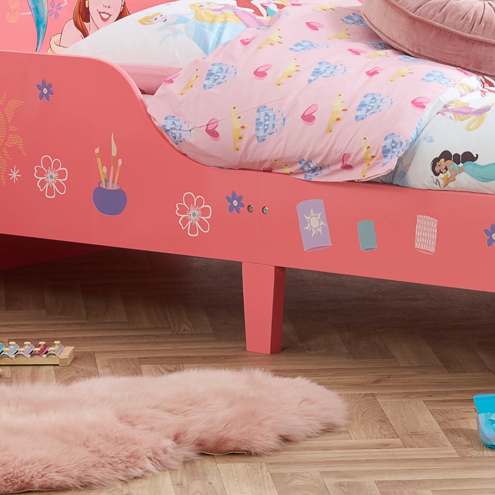Disney Princess Kids Bed Sides Close-Up