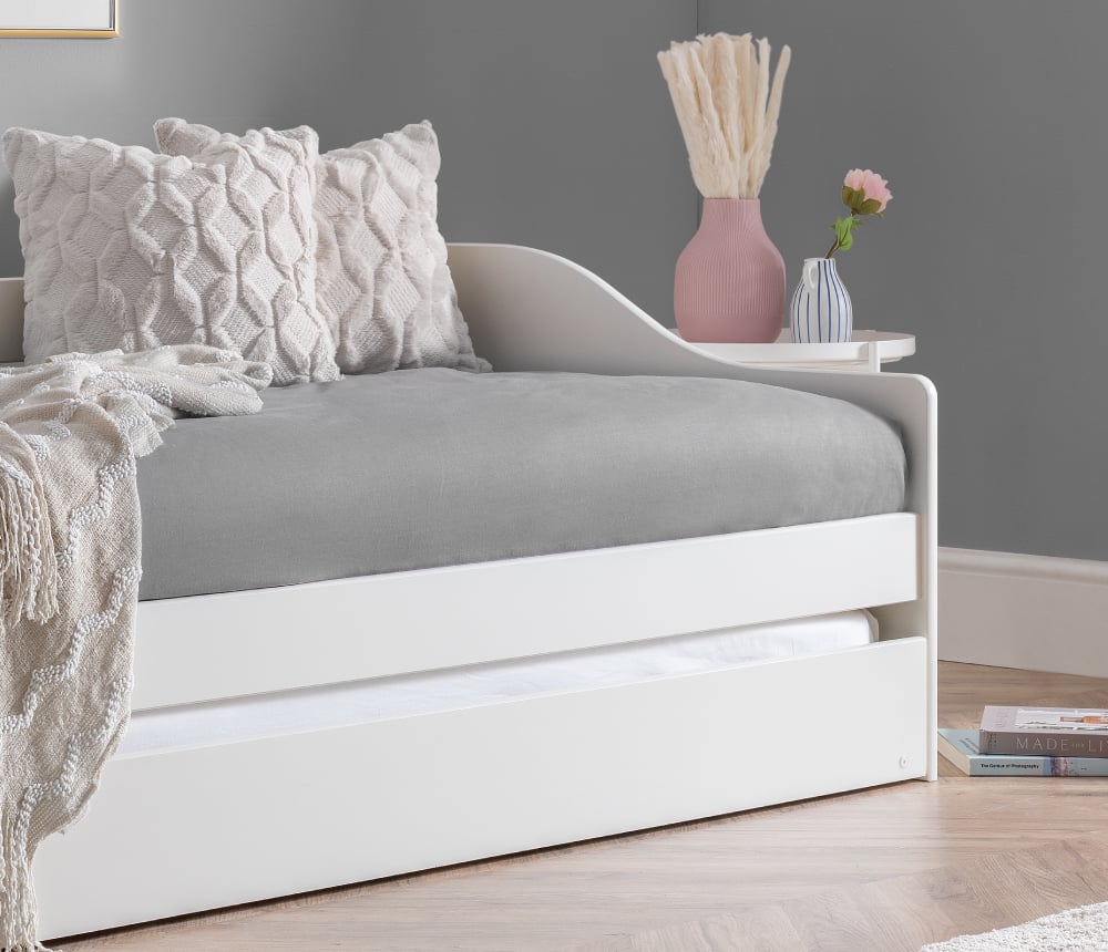 Elba White Day Bed and Trundle Headboard Close-Up