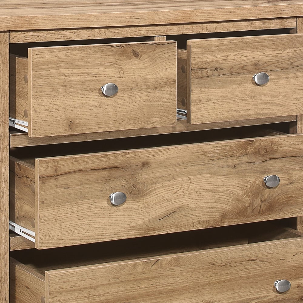 Hampstead 3+2 Wooden Chest of Drawers Close-Up