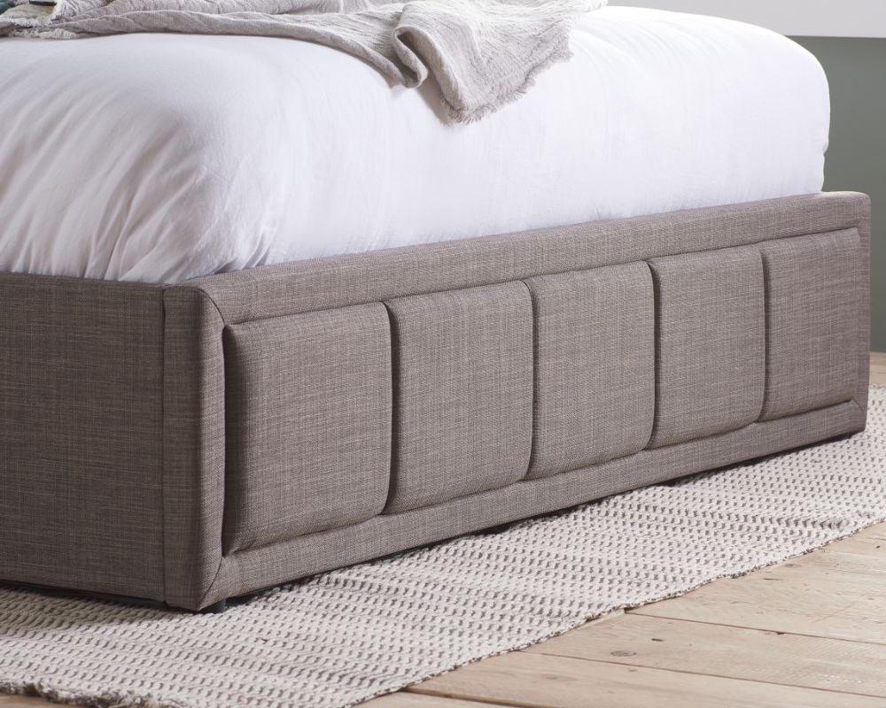 Hannover Grey Fabric Storage Bed Side Image