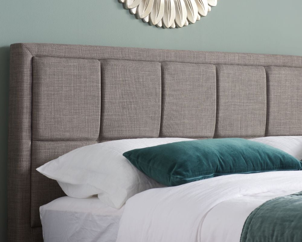 Hannover Grey Fabric Bed Headboard Image