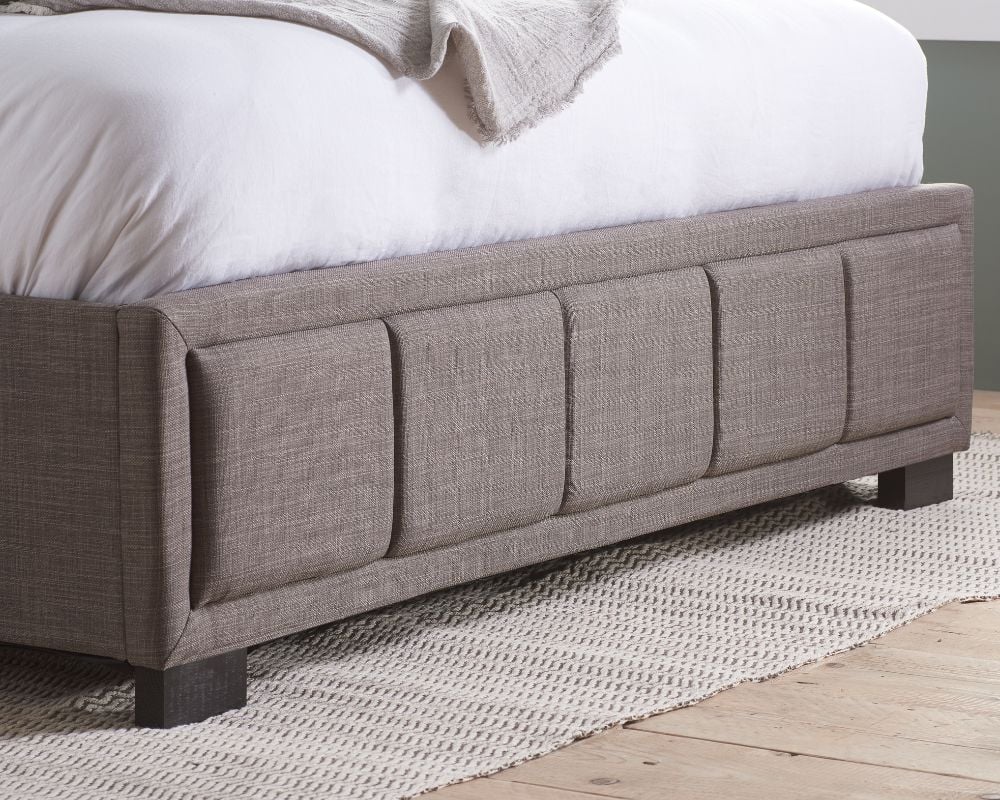Hannover Grey Fabric Bed Footboard Image