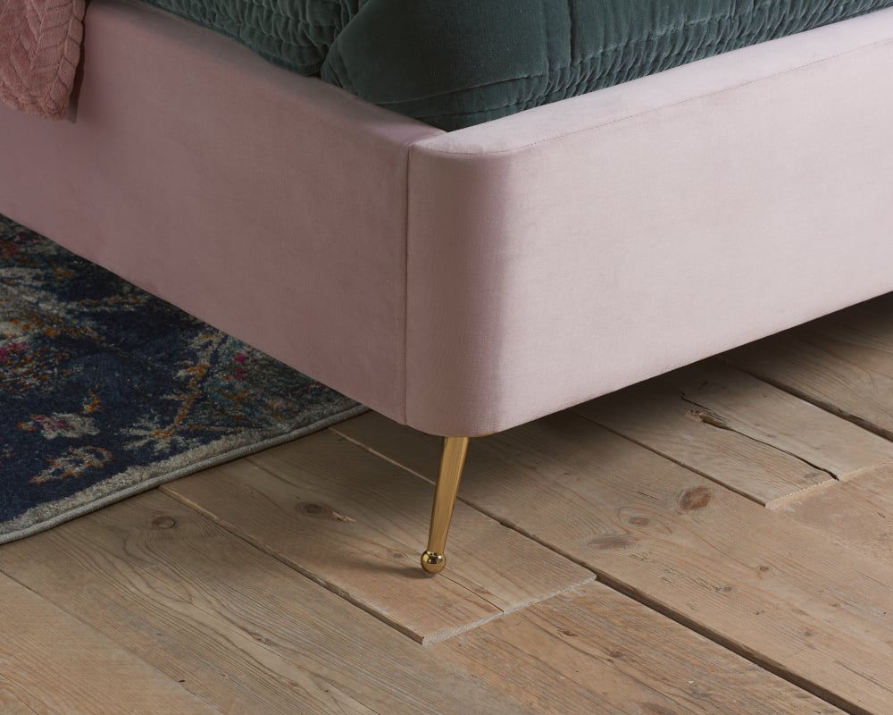 Lottie Pink Ottoman Bed Base Close-Up