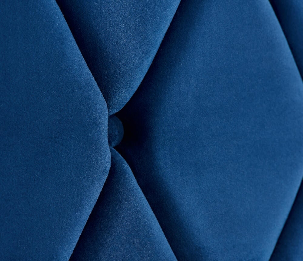 Loxley Blue Velvet Bed Image 1