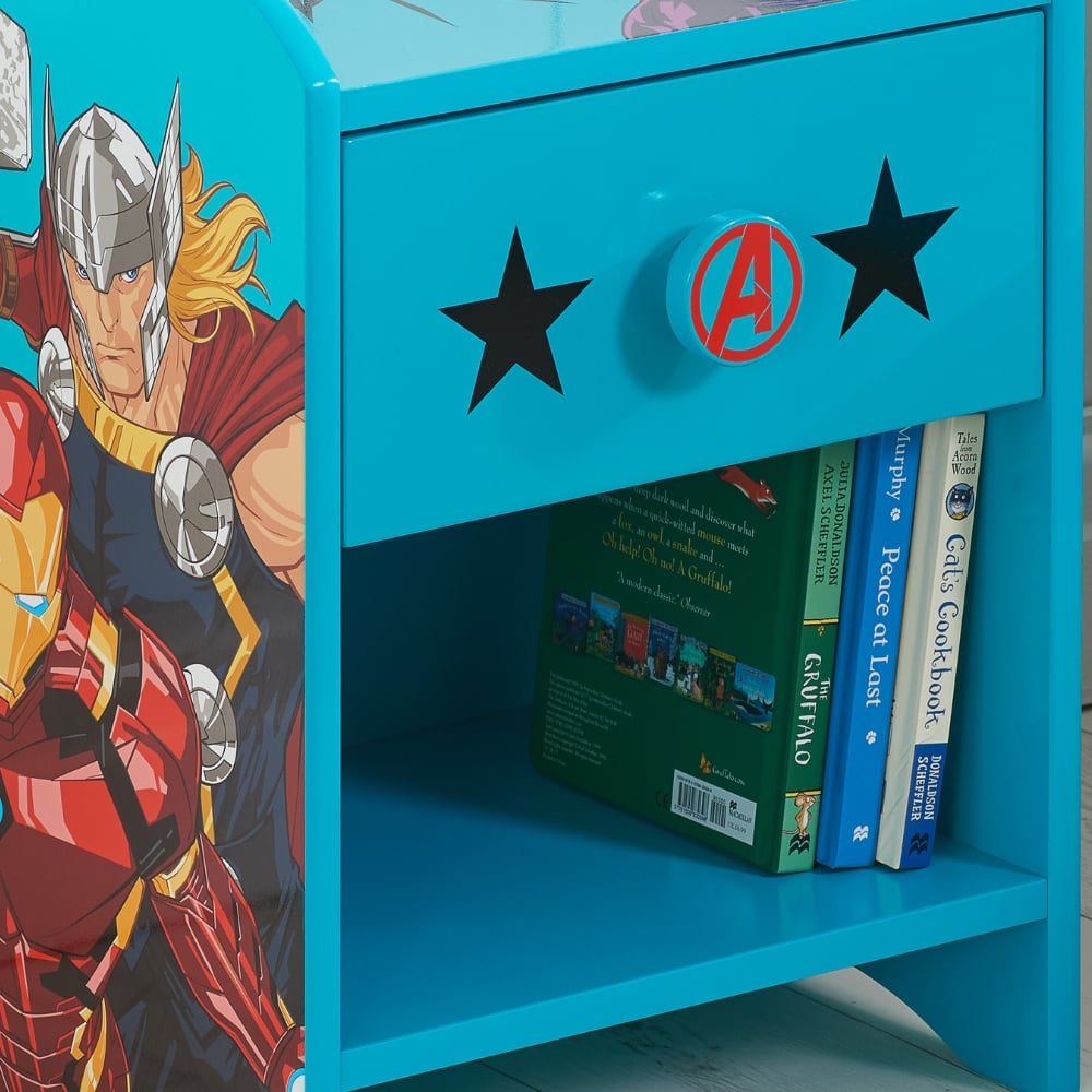 Marvel Avengers Bed Sides Close-Up