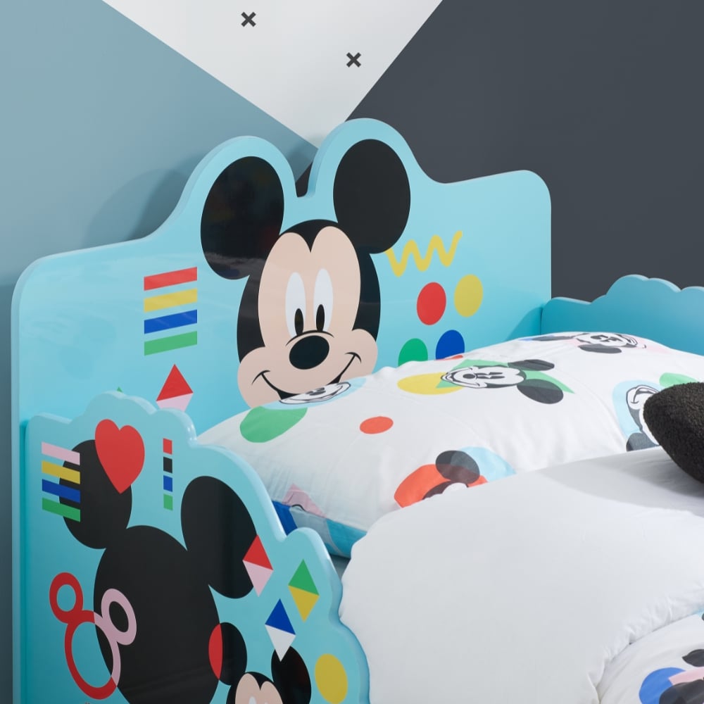 Disney Mickey Mouse Kids Bed Headboard Close-Up