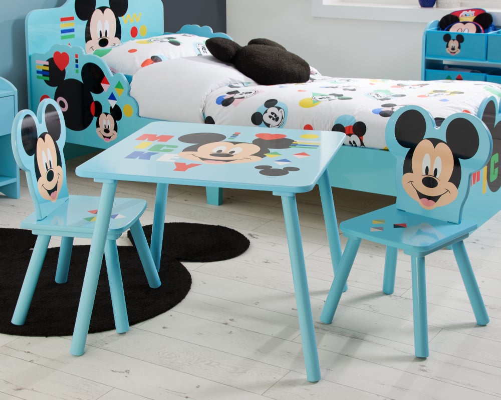 Disney Mickey Mouse Table and Chairs Tabletop Close-Up
