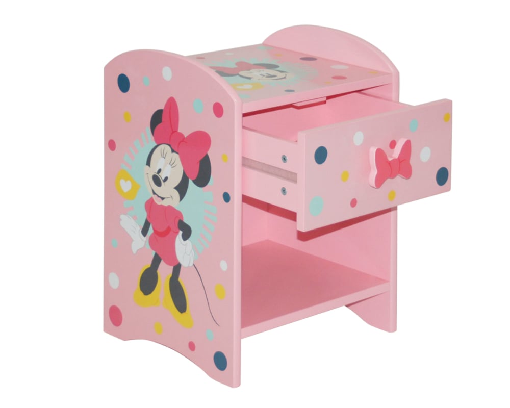 Disney Minnie Mouse Bedside Table Drawer Close-Up