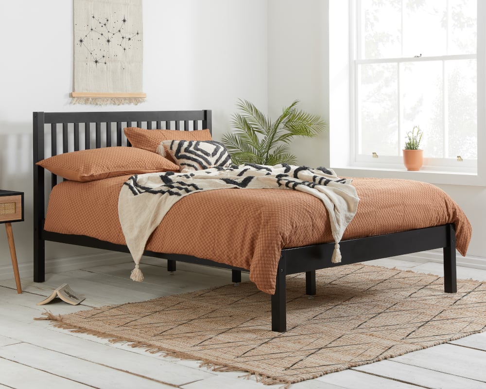 Nova Black Wooden Bed