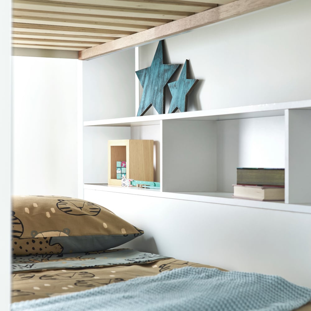 Oliver White Wooden Storage Bunk Bed Bottom Bunk