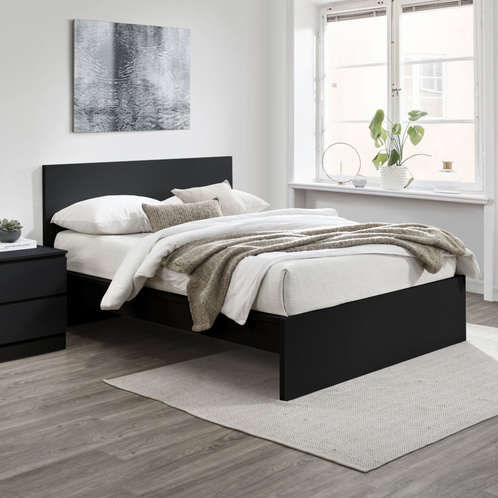 Oslo Black Wooden Bed