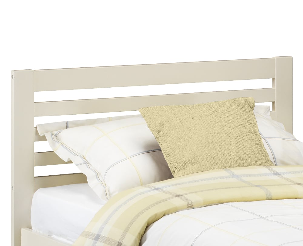 Slocum White Wooden Bed Headboard Close-Up