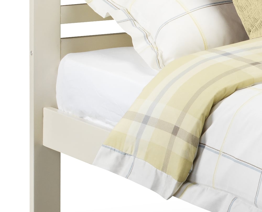 Slocum White Solid Pine Wooden Bed Slats Close-Up