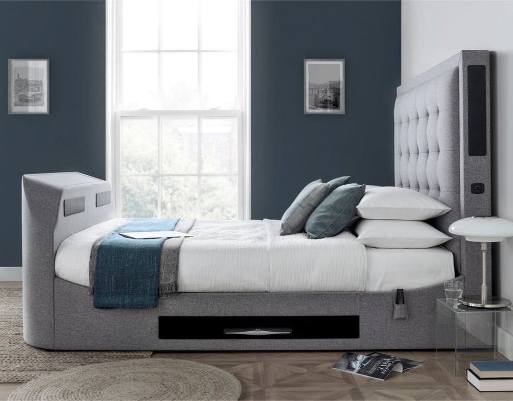 Happy Beds Titan4.1 Grey Ottoman Storage