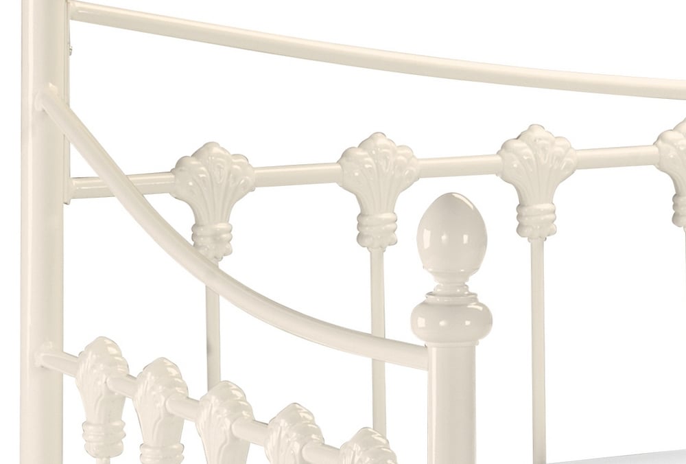 Versailles Stone White Metal Day Bed Close-Up