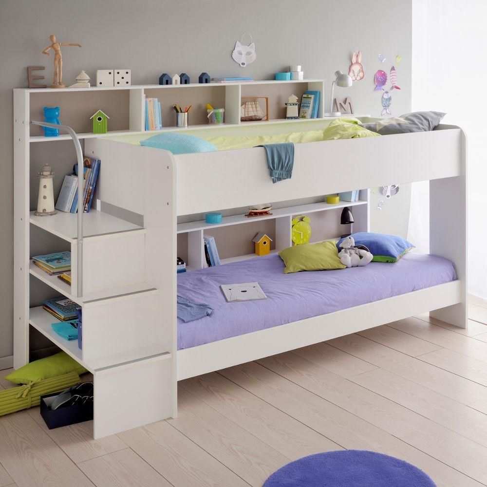 Bibop White Wooden Bunk Bed Frame Only, Old Bunk Beds White
