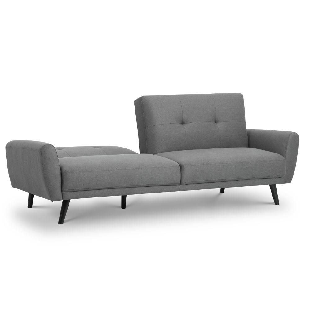 Monza Grey Fabric 3 Seater Sofa Bed Monza Grey Fabric 3 Seater Sofa Bed, How Much Fabric To Recover 3 Seater Sofa Beds Uk