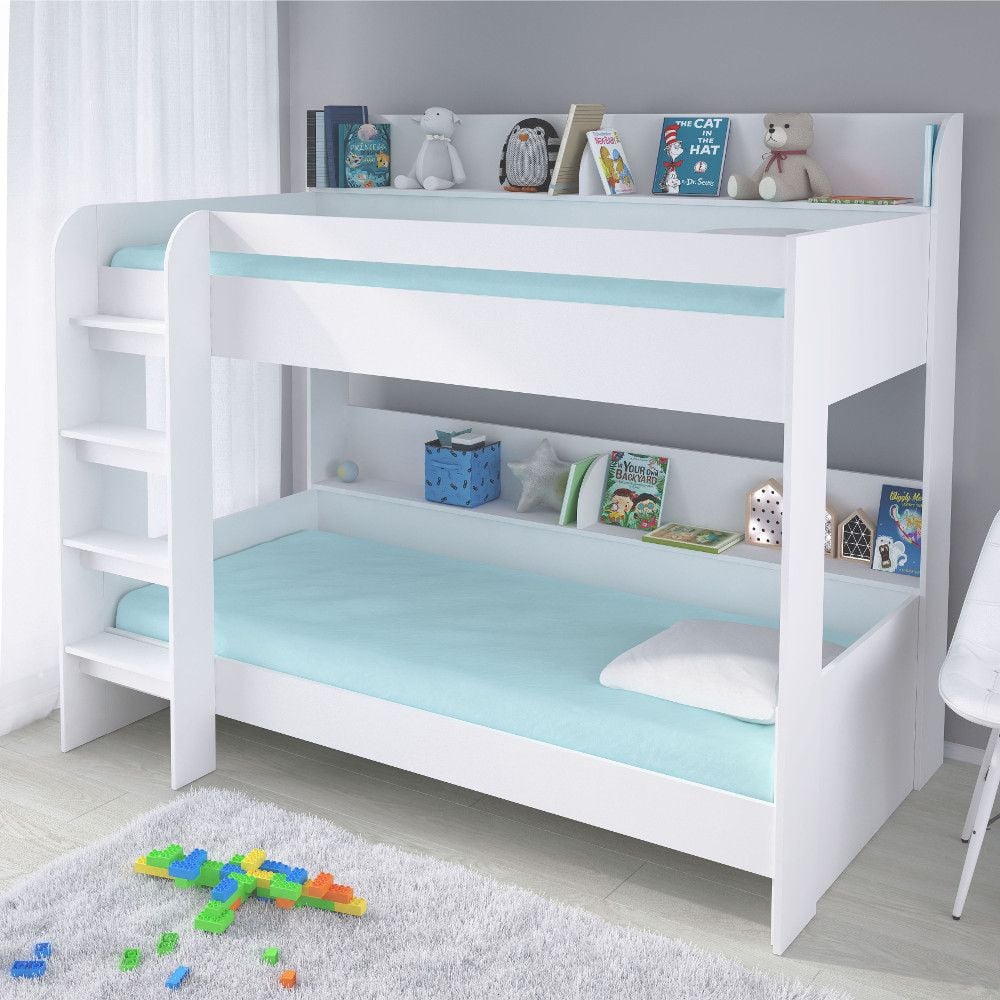 Aerial White Wooden Bunk Bed Frame, Wayfair White Bunk Beds