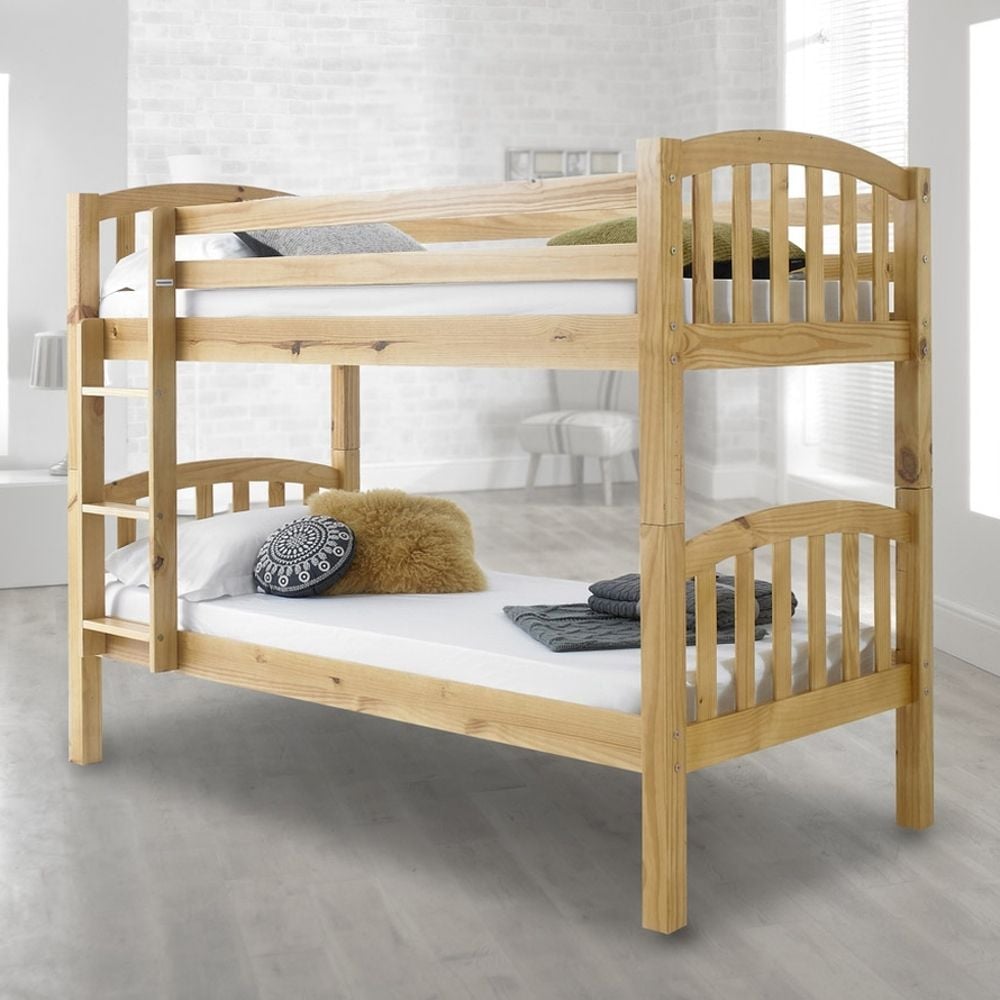 American Solid Pine Wooden Bunk Bed, Happy Beds American Wood Bunk Bed