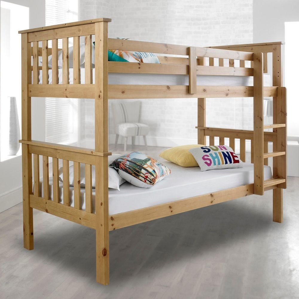 Atlantis Solid Pine Wooden Bunk Bed, Wood Bunk Bed Weight Limit