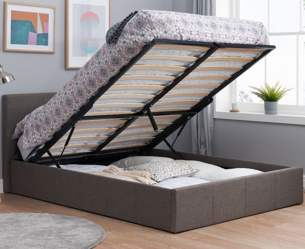 Berlin Grey Fabric Ottoman Storage Bed, Are Ottoman Beds Worth It