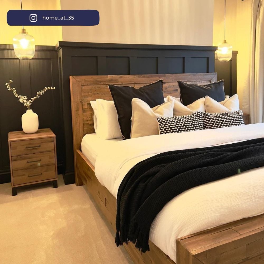 Hoxton Rustic Oak Wooden Bed Frame 6ft Super King Size