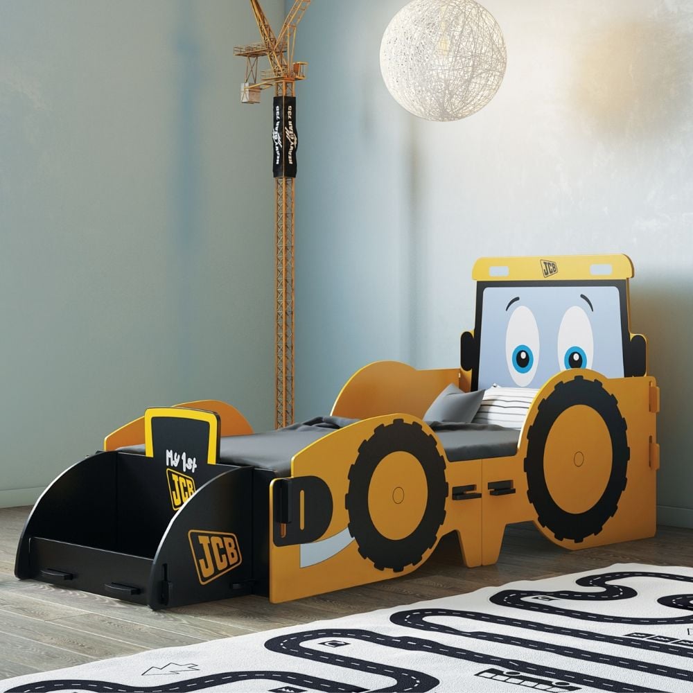 JCB Yellow Children's Digger Toddler Bed Happy Beds