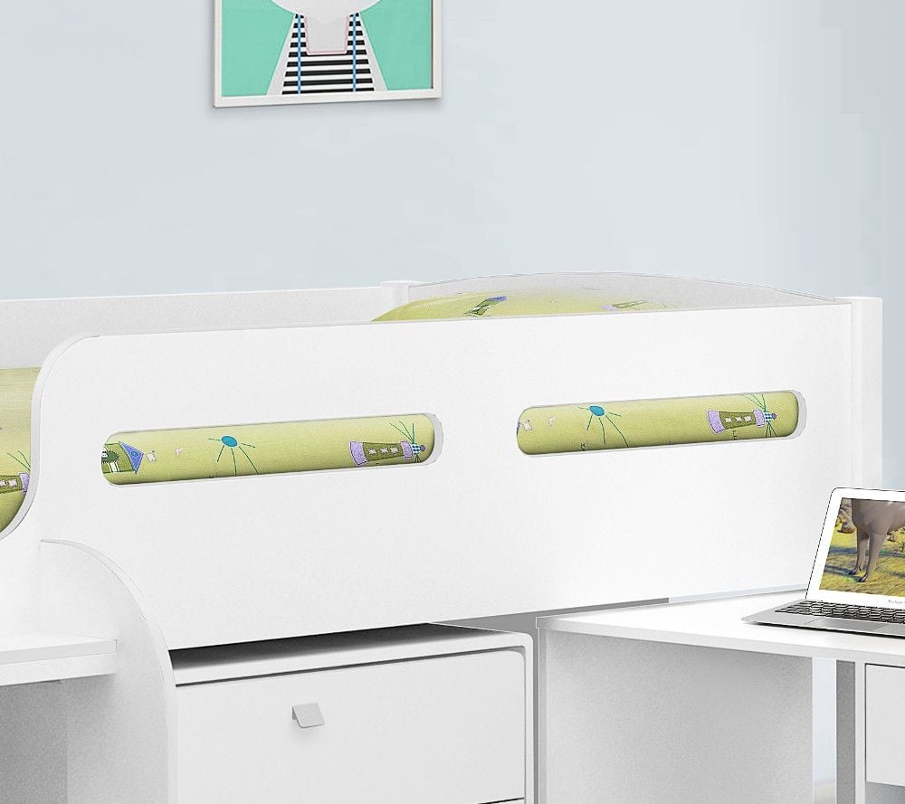 kimbo cabin white bed frame