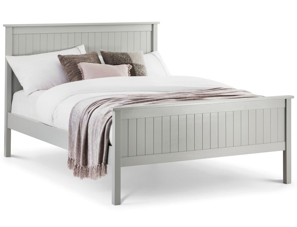 Maine Dove Grey Wooden Bed Beds, Light Grey Headboard Full Length