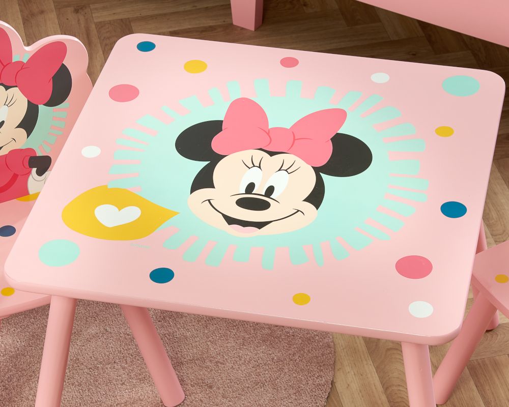 Disney Minnie Mouse Table and Chairs Happy Beds