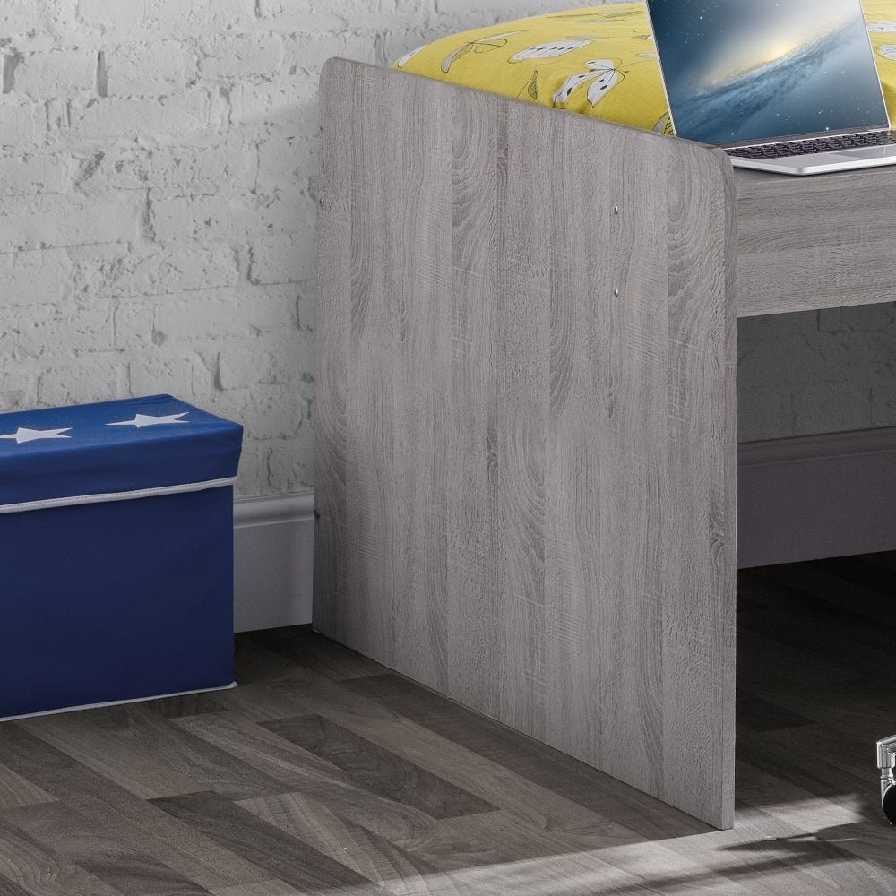 Neptune Grey Oak Wooden Mid Sleeper Frame 3ft Single