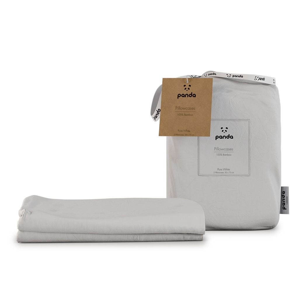 Panda 100 Bamboo Pillowcases Pure White
