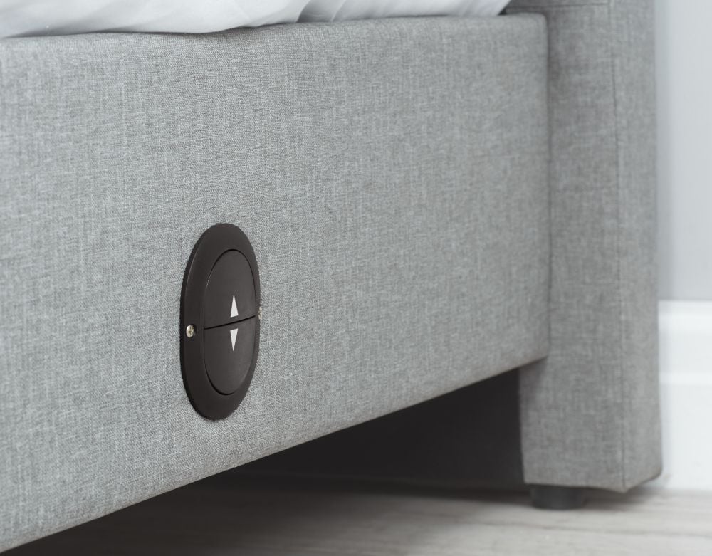 Plaza Grey Fabric Electric Media TV Bed Happy Beds