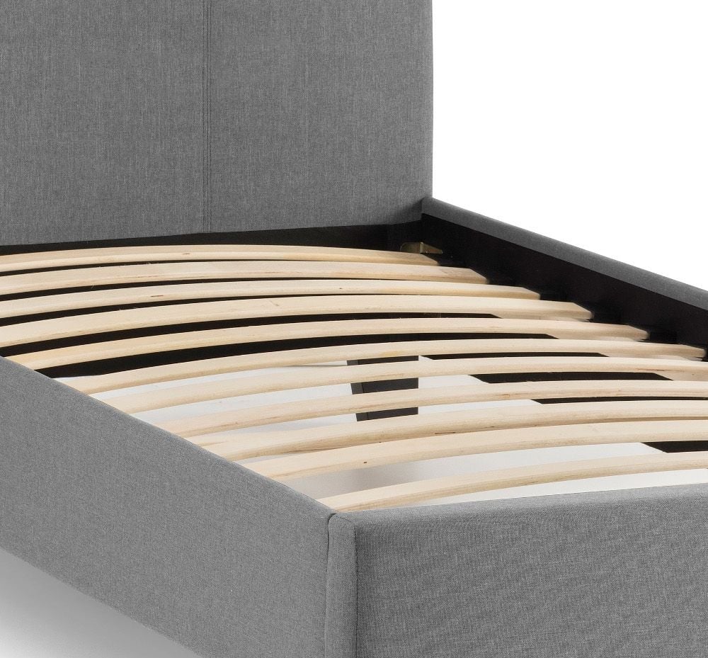 Rialto Light Grey Fabric Bed Frame 4ft6 Double