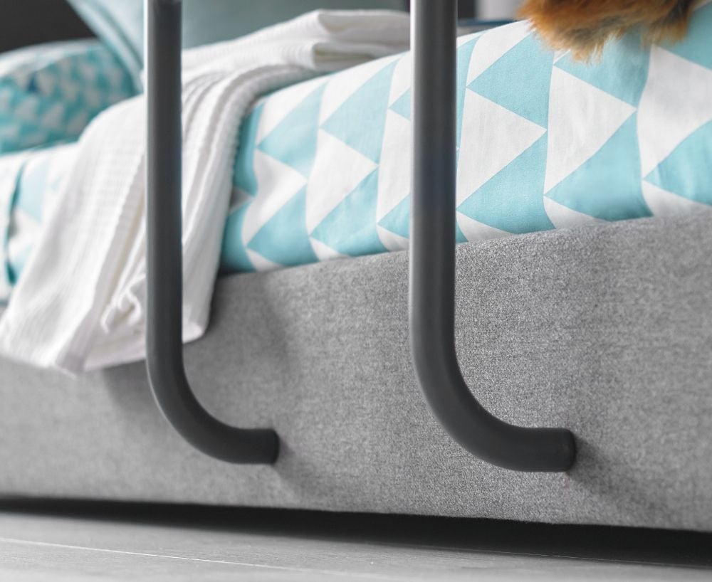 Saturn Grey Fabric Bunk Bed Bunk Beds Happy Beds