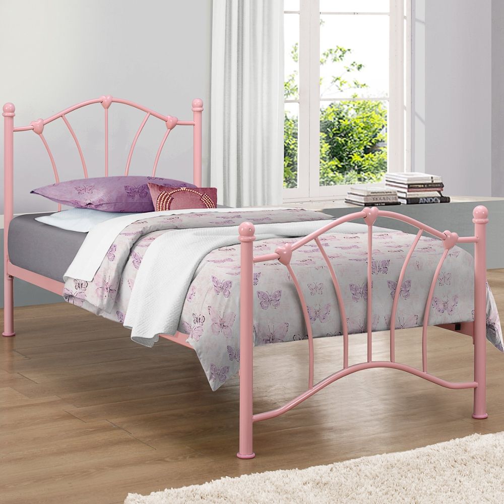 Child's Bed Frame available in Blue Pink or White Children's Bedstead 3ft Single 