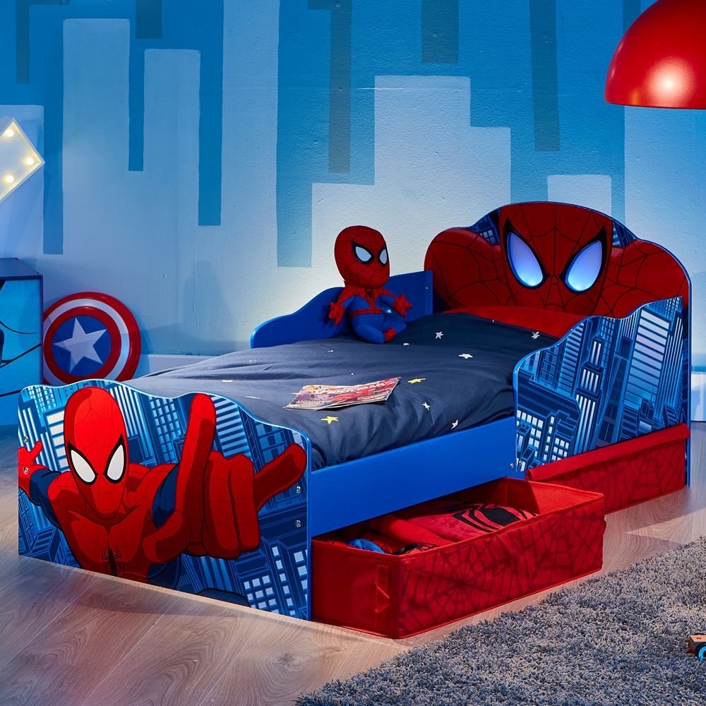 Spiderman Toddler 2 Drawer Storage Bed, Spiderman Toddler Duvet Cover