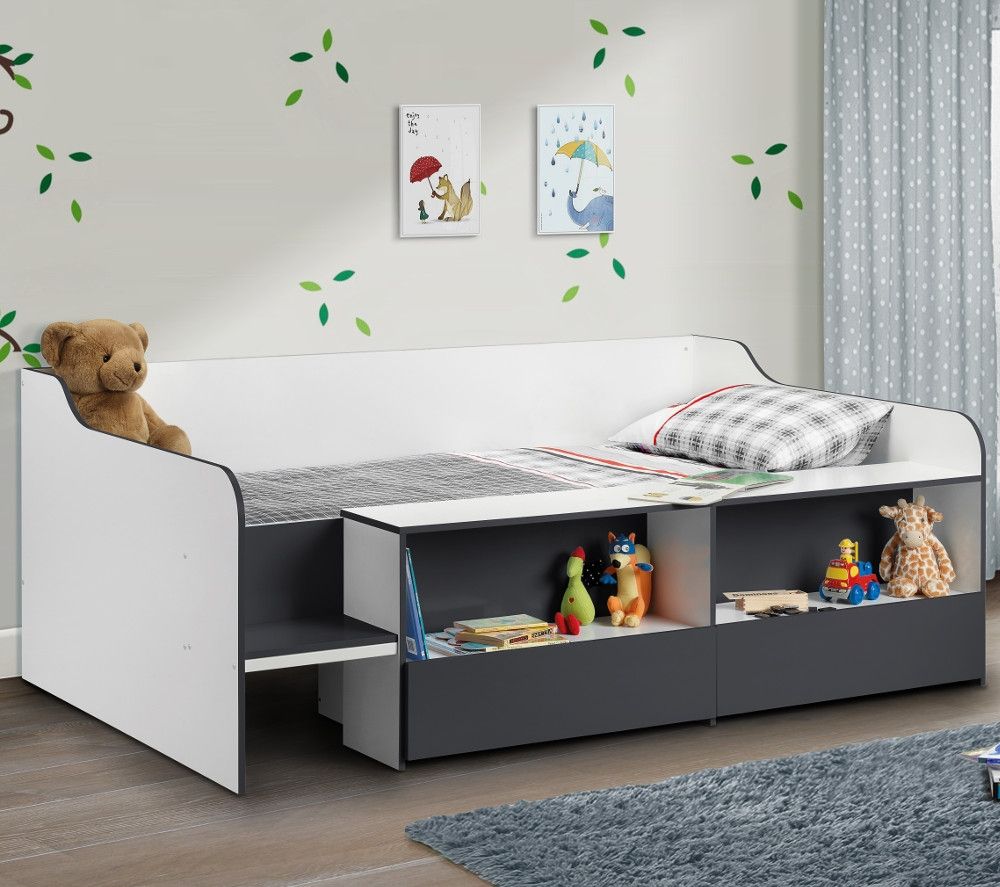 Low Sleeper Cabin Storage Bed Frame, Kid Bed Frame With Storage
