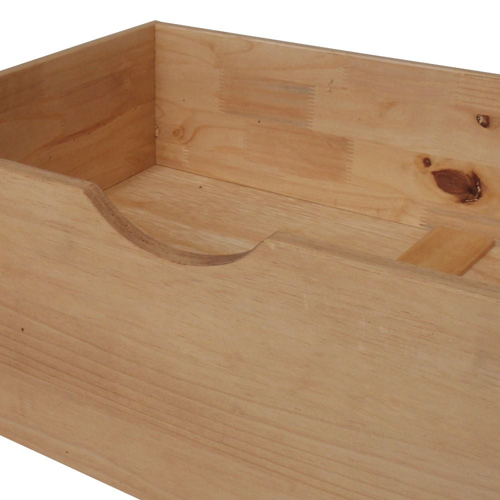 Waxed Pine Underbed Storage Drawers Pair