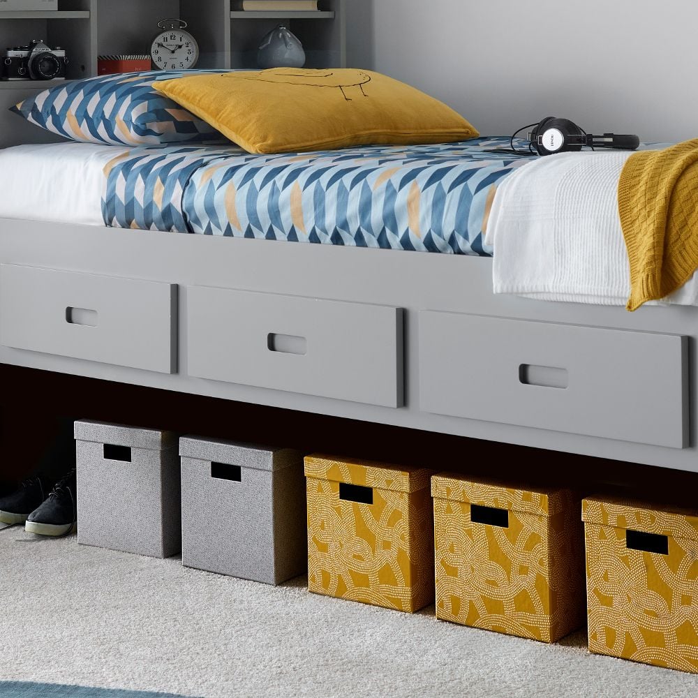 Veera Grey Wooden Day Bed Frame 3ft Single