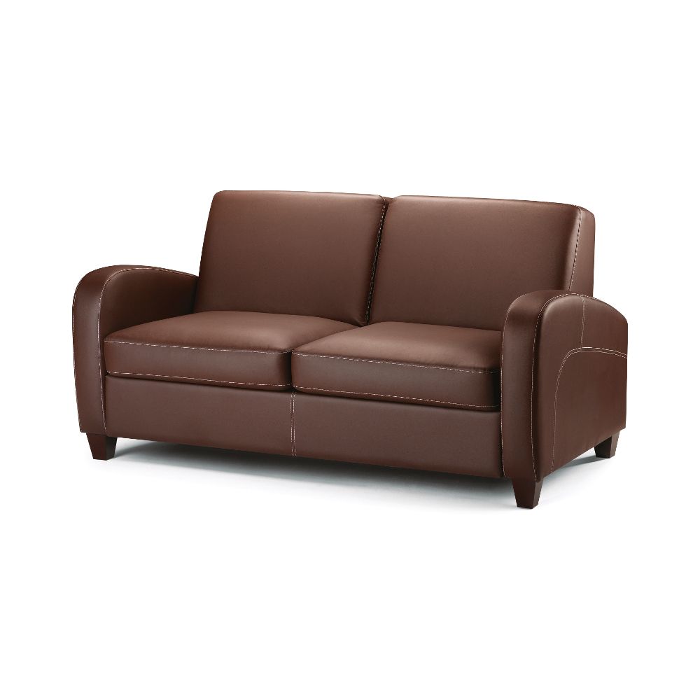 Vivo Brown Faux Leather Sofa Bed, High Quality Faux Leather Sofa