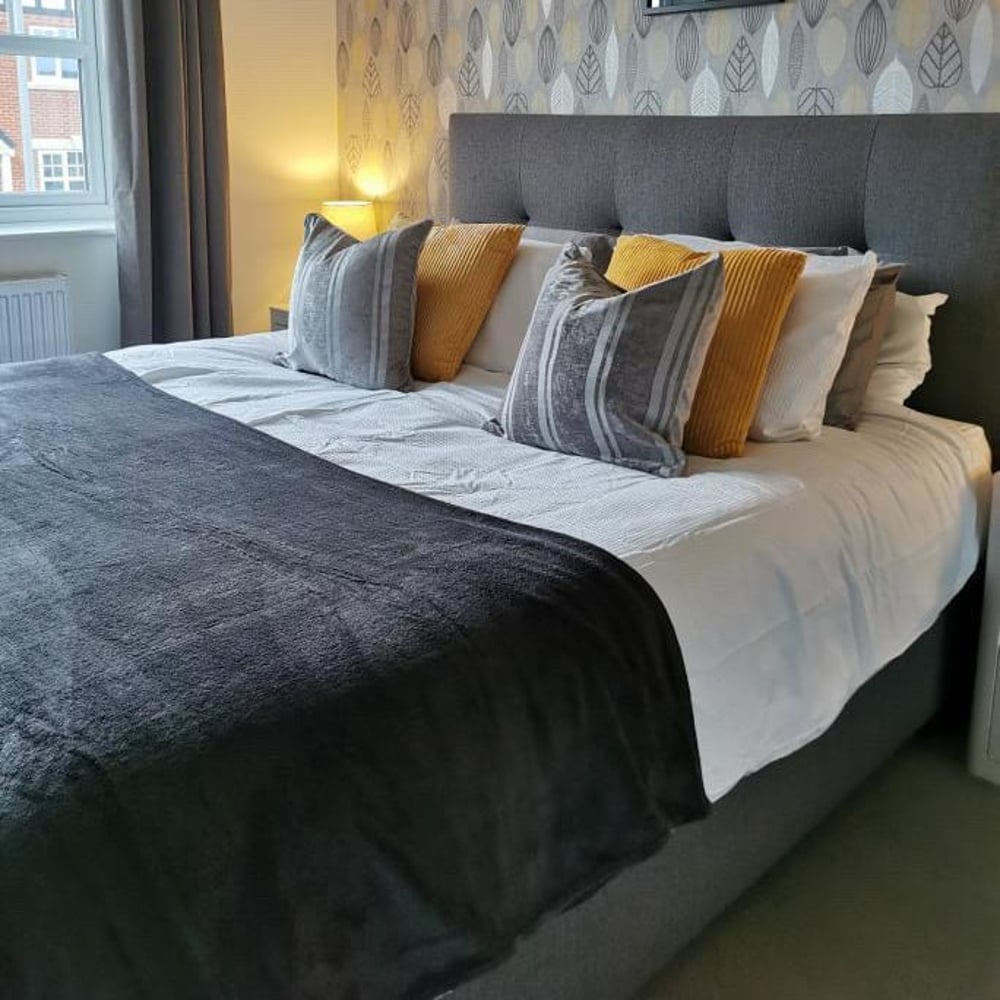 Yorkie Grey Fabric Ottoman Bed Happy Beds