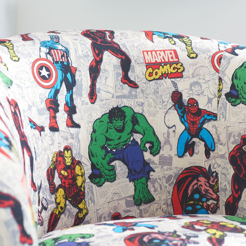 Children's Marvel Accent Swivel Chair Backrest Close-Up