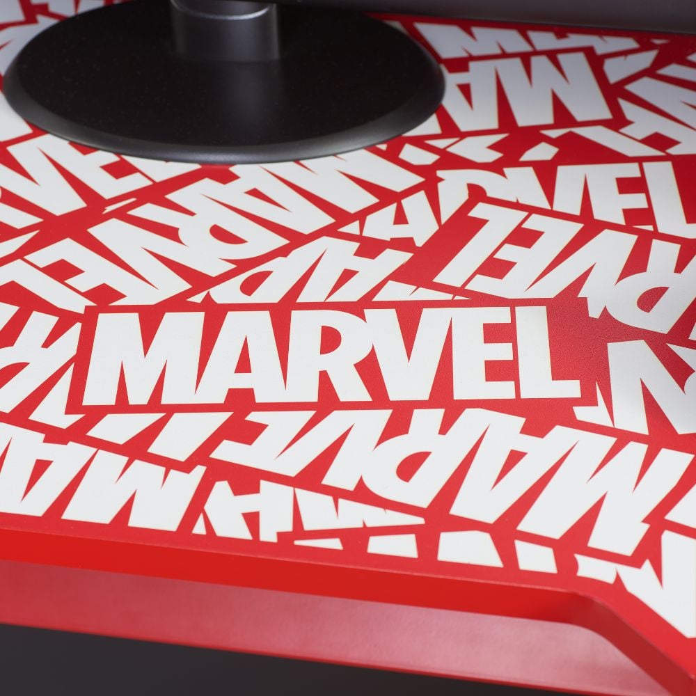 Marvel Computer Gaming Desk Surface Close-Up