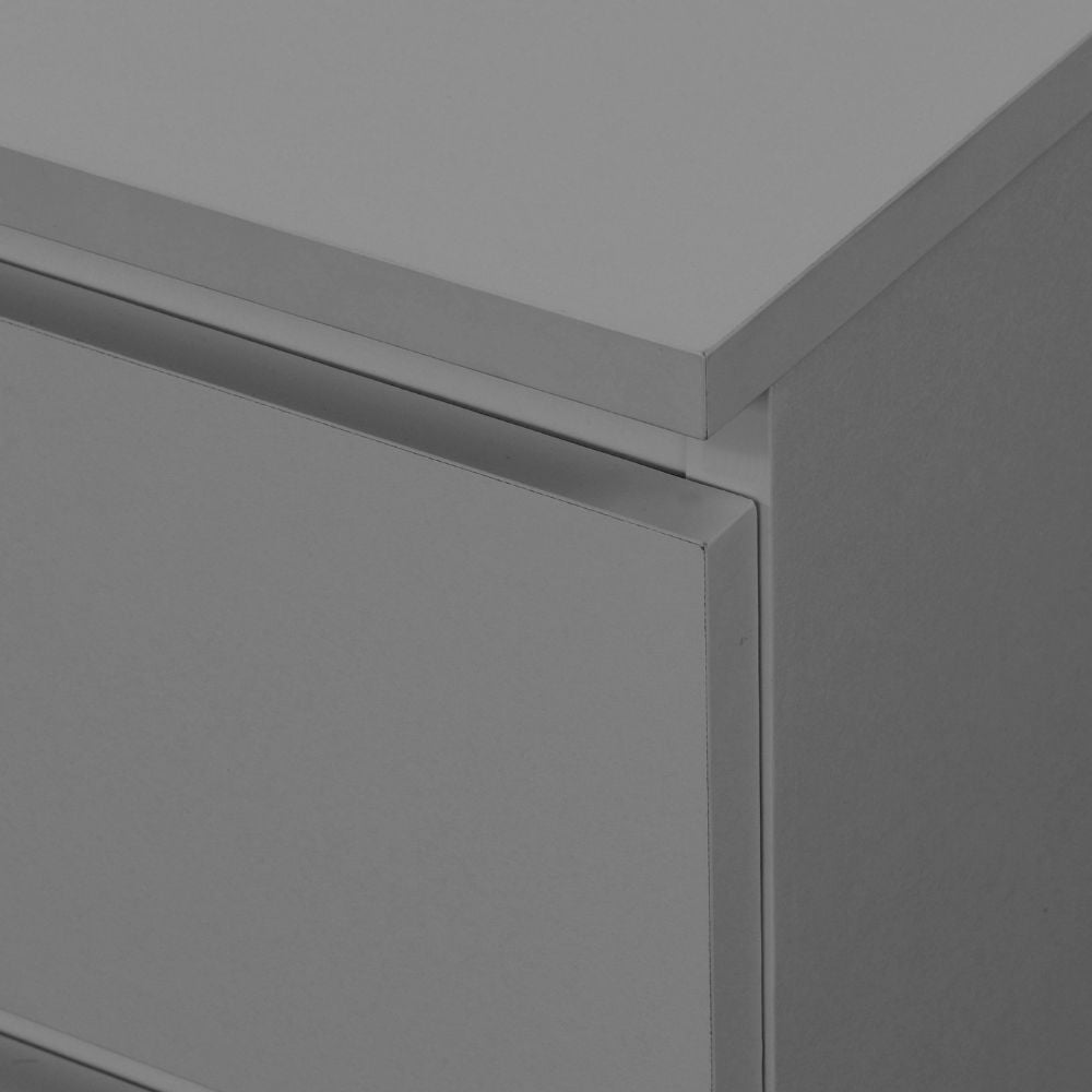 Oslo Grey 3-Drawer Chest of Drawers Close-Up
