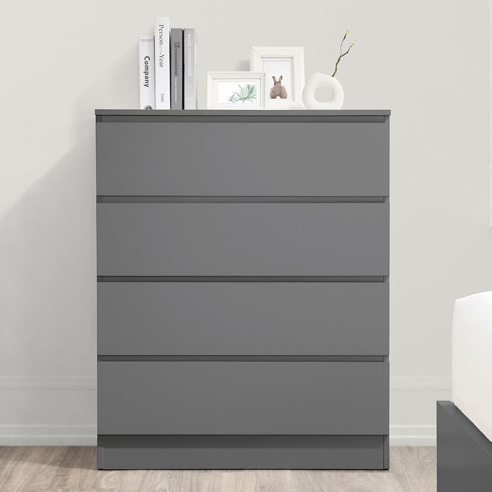 Oslo Grey 4-Drawer Chest of Drawers