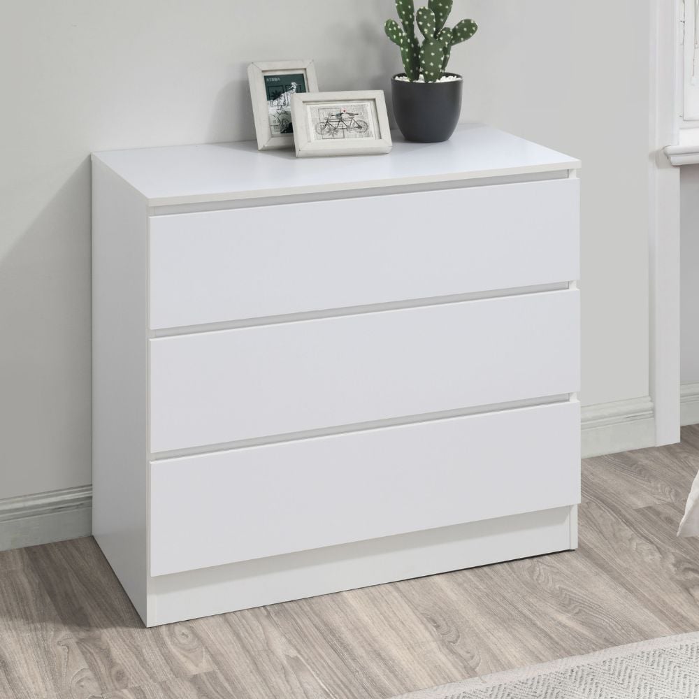 Oslo White 3-Drawer Chest of Drawers